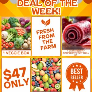 Deal of The Week With 1 Strawberry/ Raspberry Fruit Roll up
